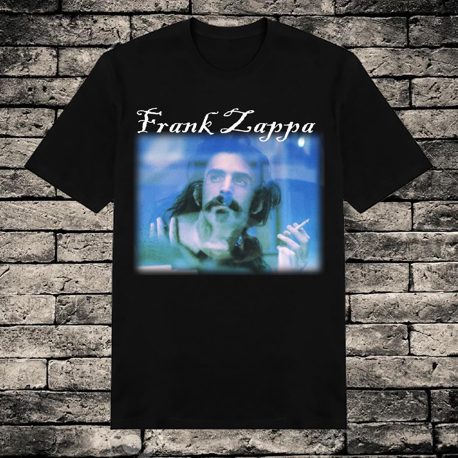 Frank Zappa Singer Hip Hop Cotton Black All Size Men T-Shirt S