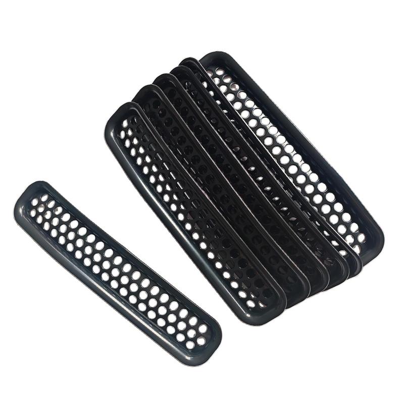 7Pcs Front Grill Mesh Grille erts Cover Trim Kit for Jeep Wrangler TJ 1997 1998 1999 2000 2001 2002 2003 2004 2005 2006