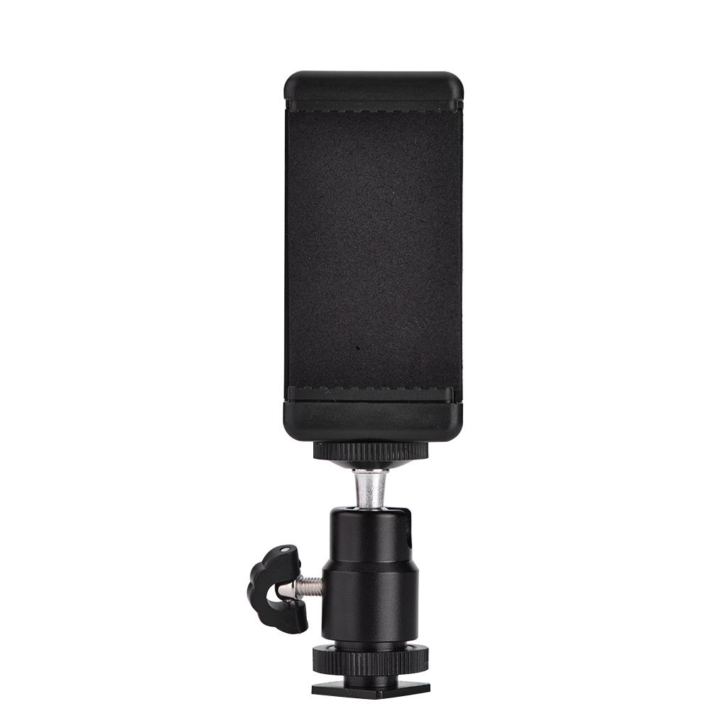 Phone Bracket Holder Clip Tripod Mount Adapter with 360 Ball Head for iPhone Samsung