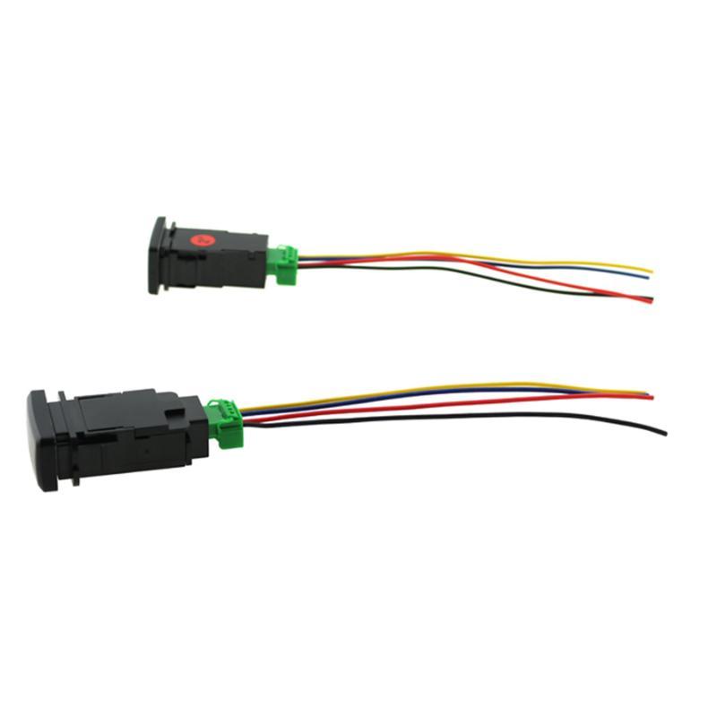 Waterproof Car Fog Light Push Button Switch With Wiring Harness Socket Auto Modification Replacement Control Switch Accessory
