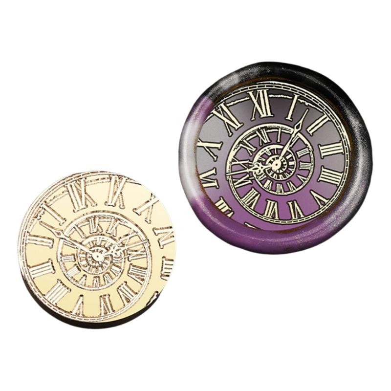 Astronomical Series Sealing Waxed Stamp Brass Head Clock Wax Seal Stamp for Envelope Wedding Invitation Decorations