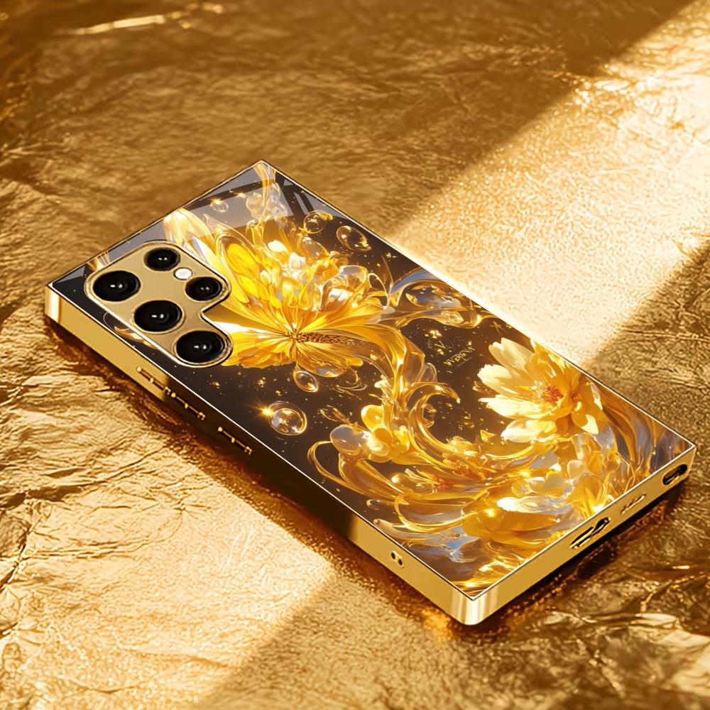 Butterfly Atmosphere Simplicity High-end Electroplating Glass PhoneCase for Samsung Galaxy S26 S25 S24 S23 S22 S21 FE,Ultra,Plus