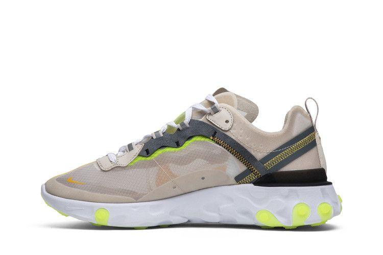 Men's Sneakers Nike React Element 87 Light Orewood Brown Light Orewood Brown/Laser Orange-Volt Glow