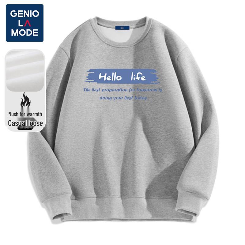 GENIOLAMODE Men's Streetwear Heavyweight Crewneck Sweatshirt