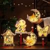 Wood Mid-Autumn Festival Lantern Cartoon Lantern DIY Material Package Ancient Rabbit Lanterns Kids