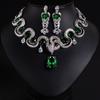Spirit Snake Luxury Bridal Jewelry Set Zircon Necklace Zircon Earrings Jewelry
