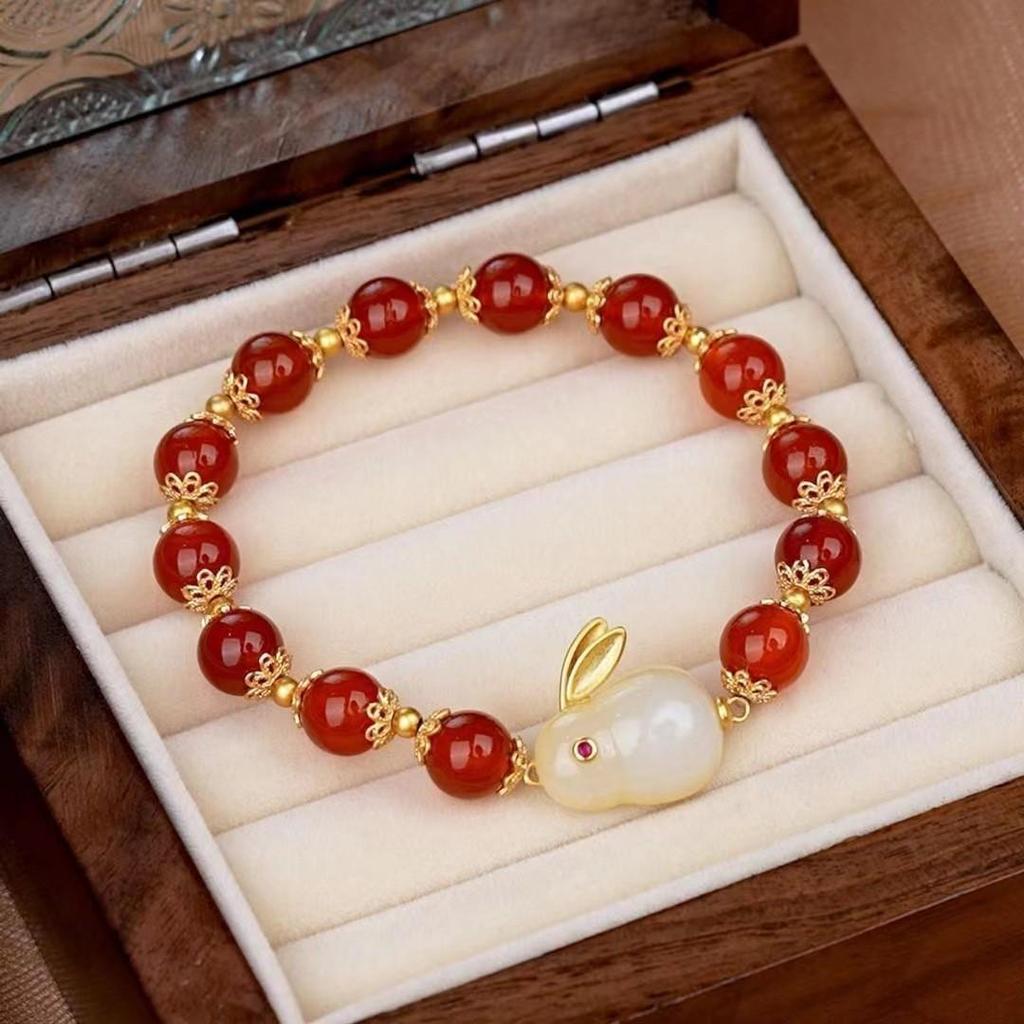 Crystal Bunny Bracelet for Women - Princess Bangle, Best Friend Elastic Band, Ideal Birthday Gift for Sweet Students