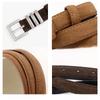Genuine Leather Womens Belt With Silver Pin Buckle For Office Wear And Fashion