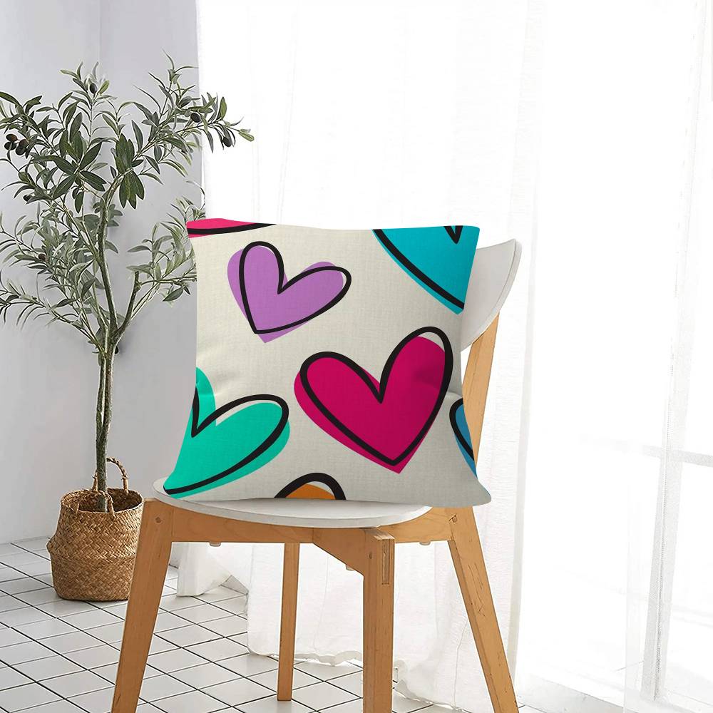 Love Fashion Pillowcase Toon Gift Cushion Cover Bedroom Home Sofa Chair Seat Decor Pillow Case