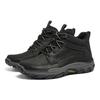 Skechers Respected Series Leather High-Top Hiking Shoes Men hiking shoes Black 204454C-BLK