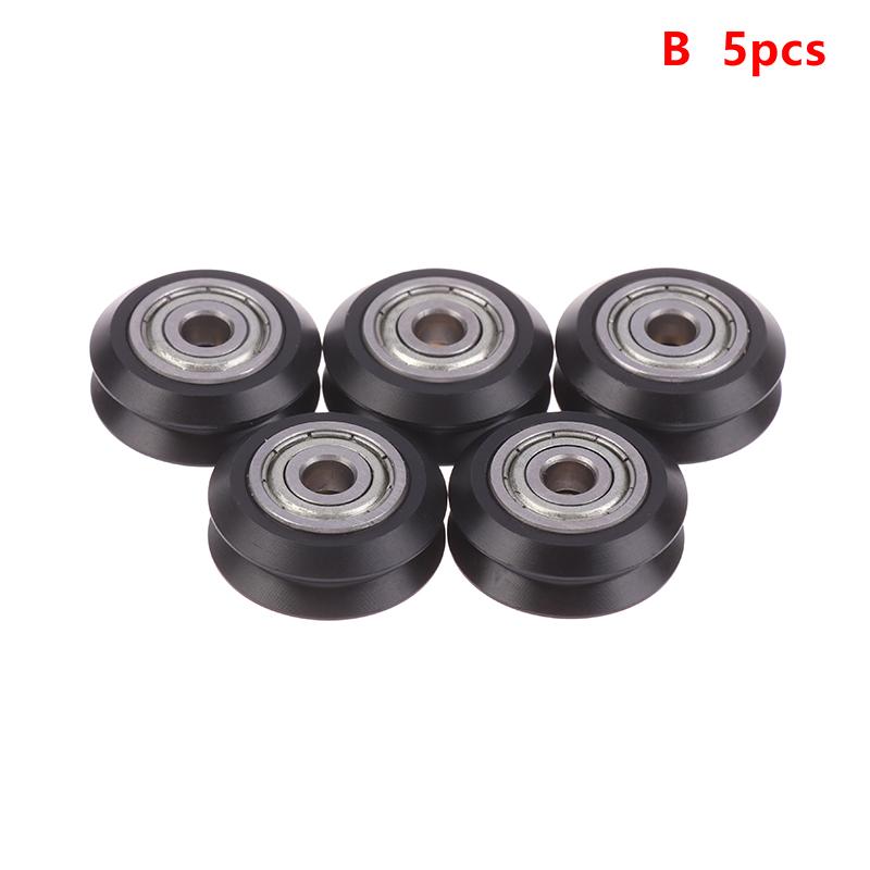 5Pcs Pom Wheel With 625Zz Linear Bearing 3D Printer Pom Wheel Plastic Pulley V-Type Wheels For Laser Engraver Parts