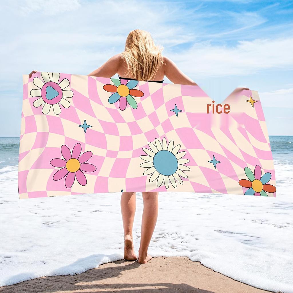 70x140 Microfiber Custom Printed Beach Towel - Absorbent & In Stock