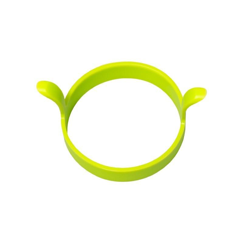 

Food Grade Silicone Circular Egg Ring With Double Handles For Omelette And Breakfast Preparation зелений