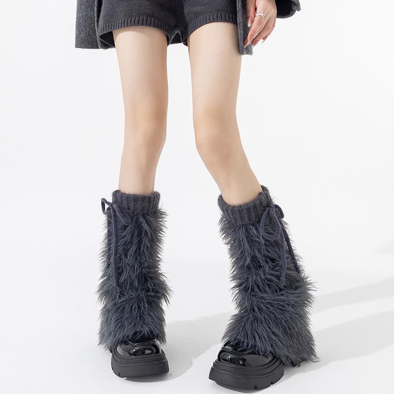 

Women s Fashion Cotton Mink Velvet Leg Warmers - Thick Warm Sleeves for Autumn/Winter JK Style One Size