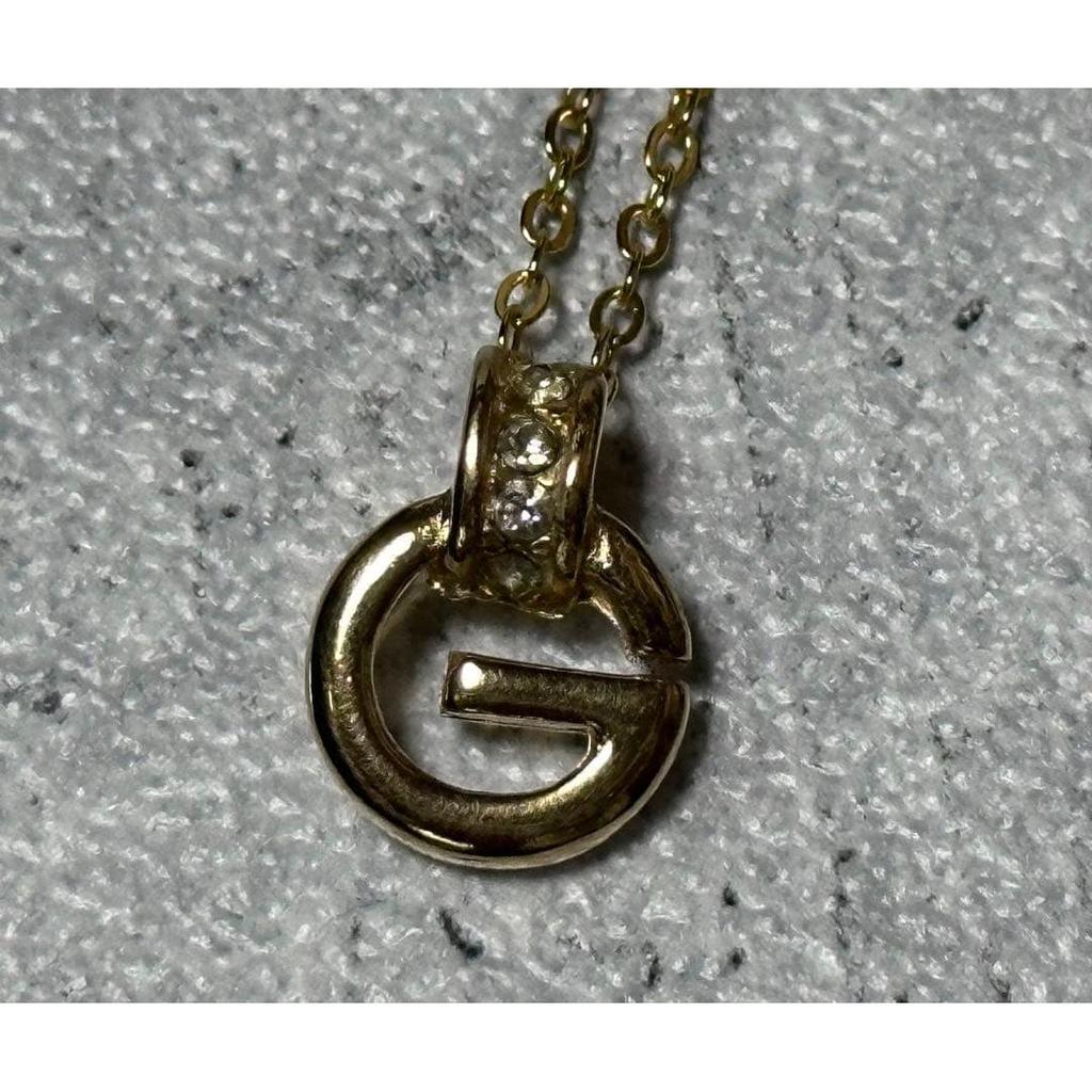 Used Givenchy logo gold necklace [289]