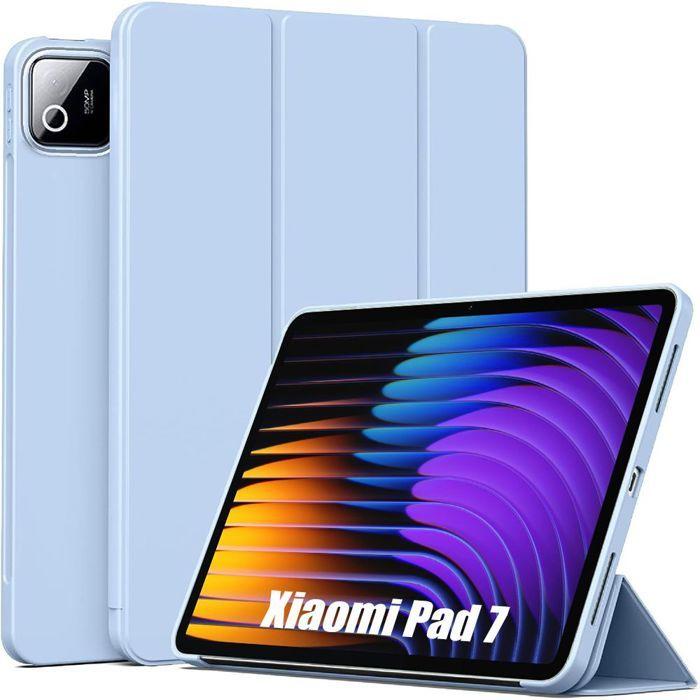 Coque pour Xiaomi Pad 7 / 7 Pro, Protection Antichoc Slim avec Fonction Support - Bleu
