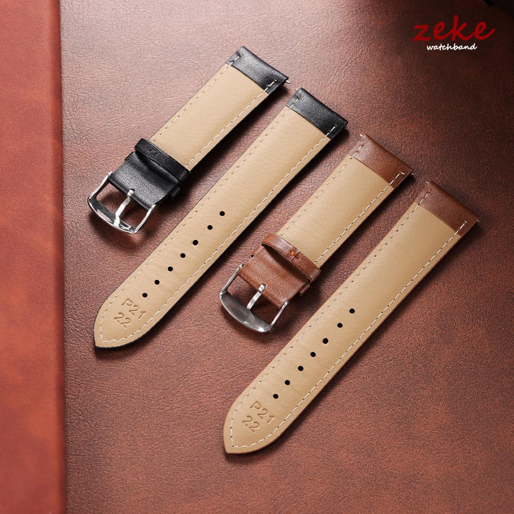20mm 22mm Vintage Brown PU Leather Strap Suitable for Men's and Women's Straps for Smartwatch Watch Accessories Black Watch Band