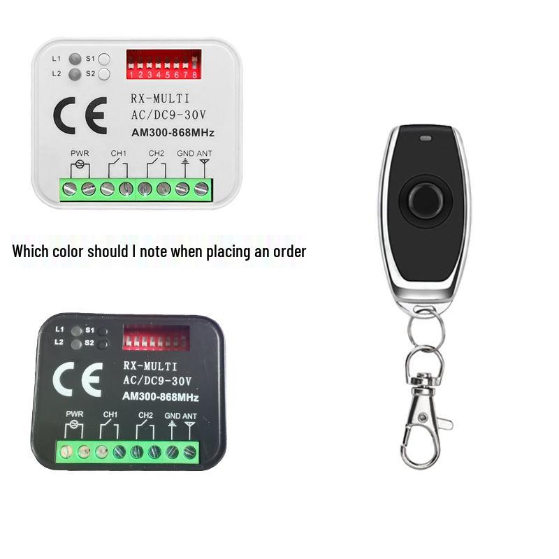 Dual-Channel Multi-Frequency Remote Switch DC9-30V AC85-250V RX-Multi280-868 Receiver