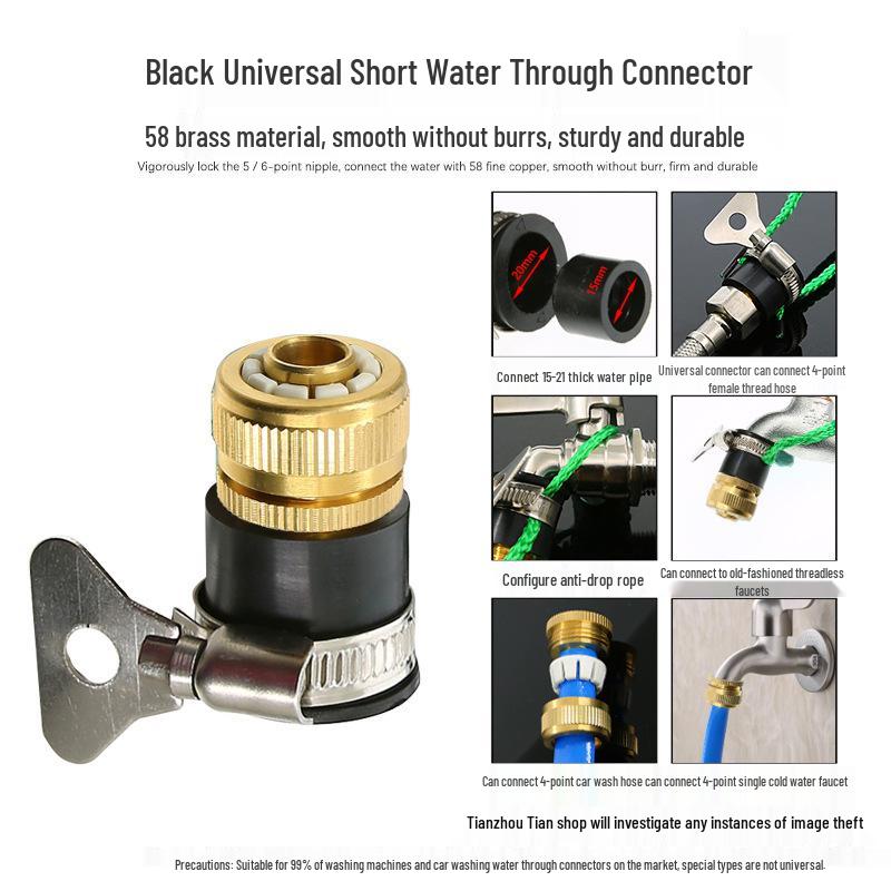 Universeller Kupfer-Wasserhahn-Adapter & Schnellkupplung für Schläuche