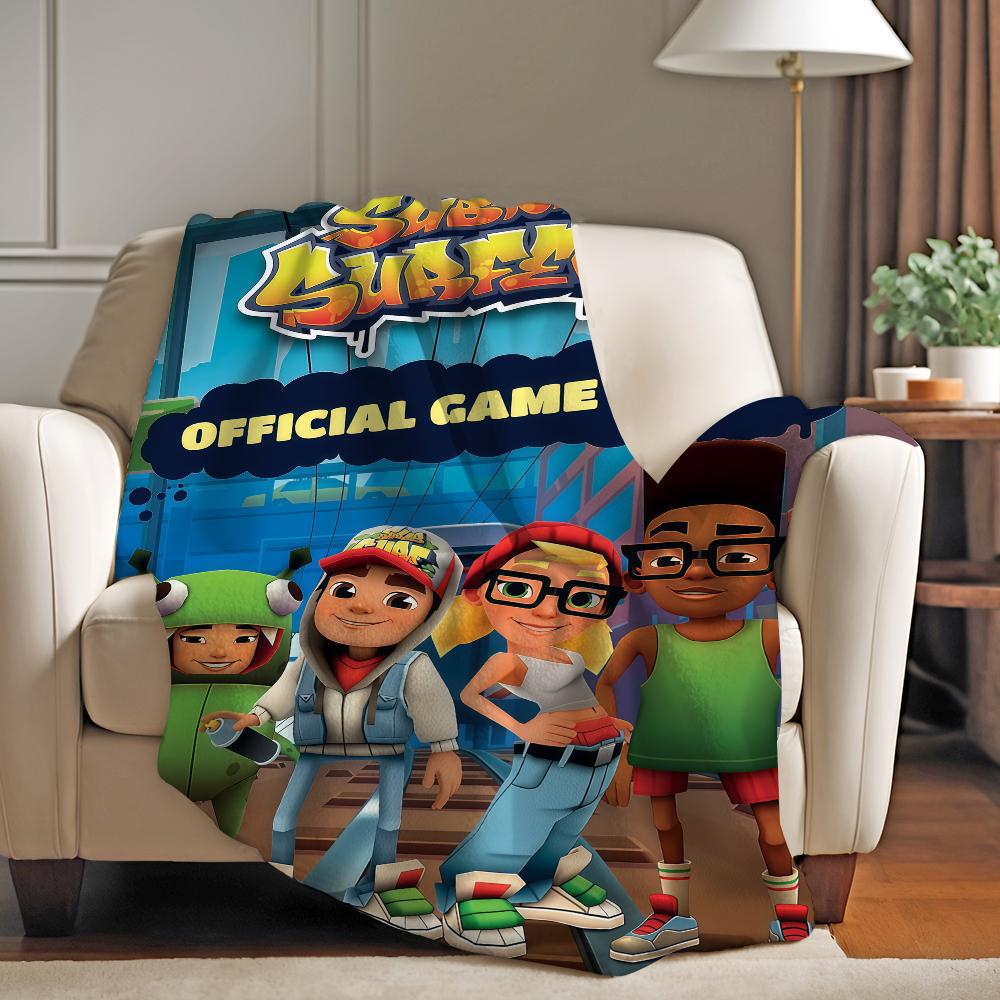 Gioco Parkour Subway Surfers Coperta Per Divano Ufficio Letto Aereo Viaggio Dormire Leggere Rilassarsi Campeggio Morbida E Calda