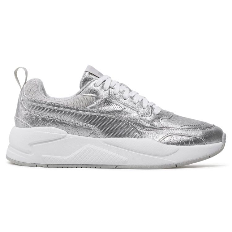 Puma X-Ray 2 Leather Trendy Comfortable Low-Top Lifestyle Shoes Unisex sneaker Silver White 382218-01