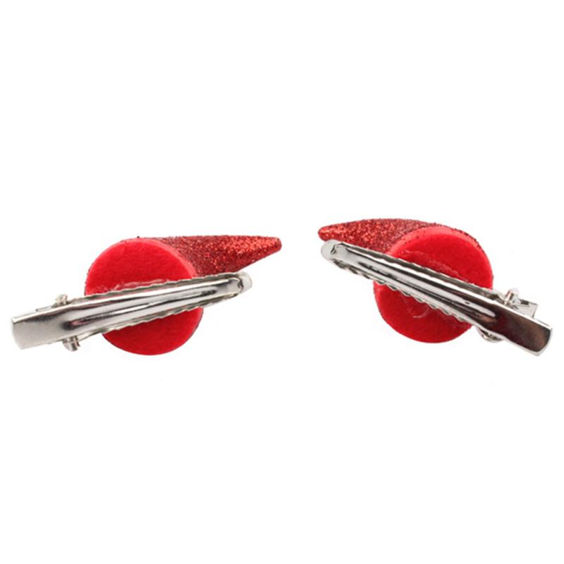 Devil Horn Hair Clip Ox Horn Barrette for Halloween Party Wear Hairpin Cosplay Props Theme for Creative Photo Prop Costu
