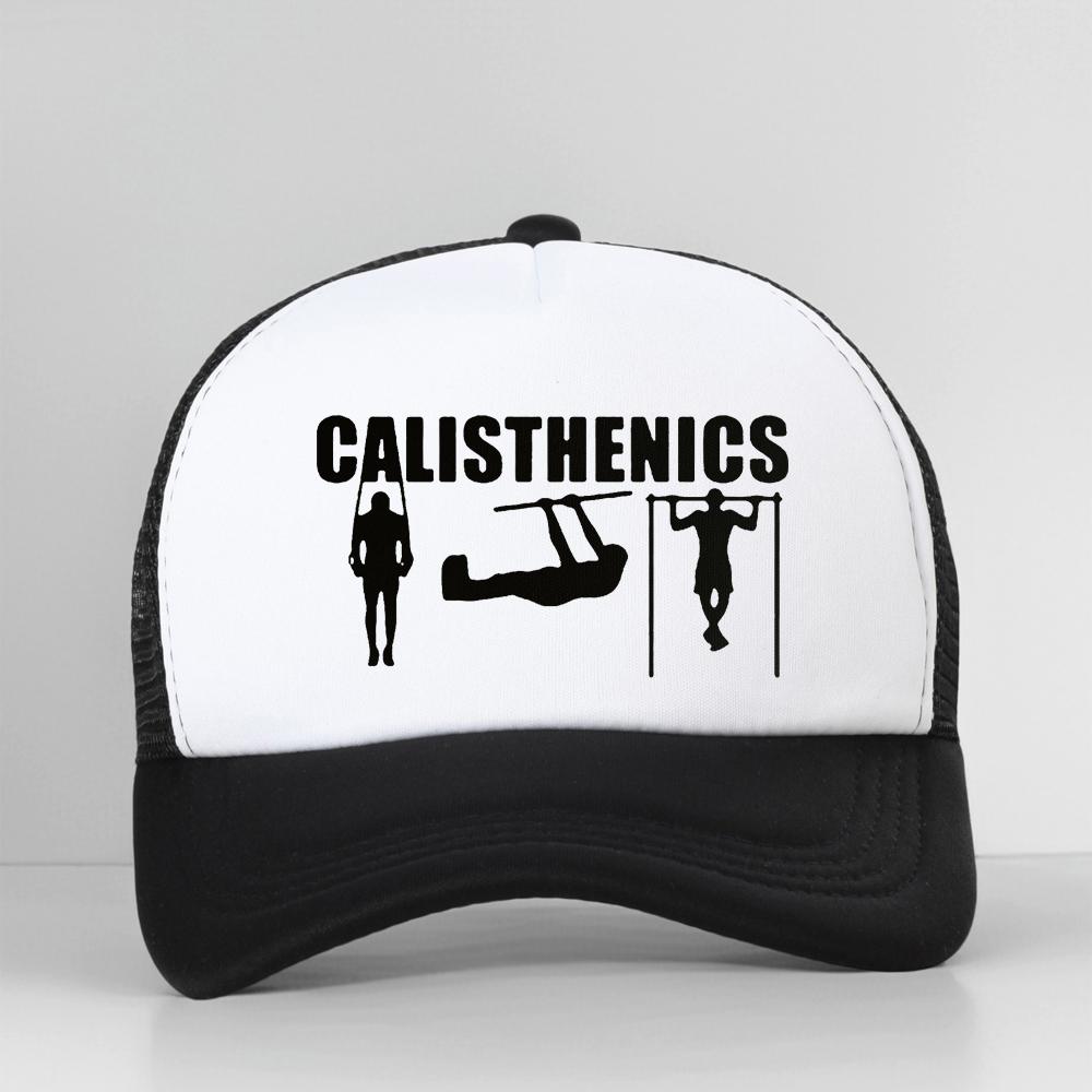 Calisthenics Mesh Breathable Trucker Hat Unisex Summer Harajuku Pop Bodybuilding Sports Baseball Cap Fashion Print Dad Cap