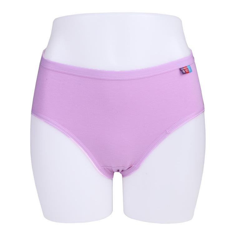 Damen Übergröße Ganzbaumwolle Mittelhohe Taille Atmungsaktive Slips - Einfarbig und Bequem