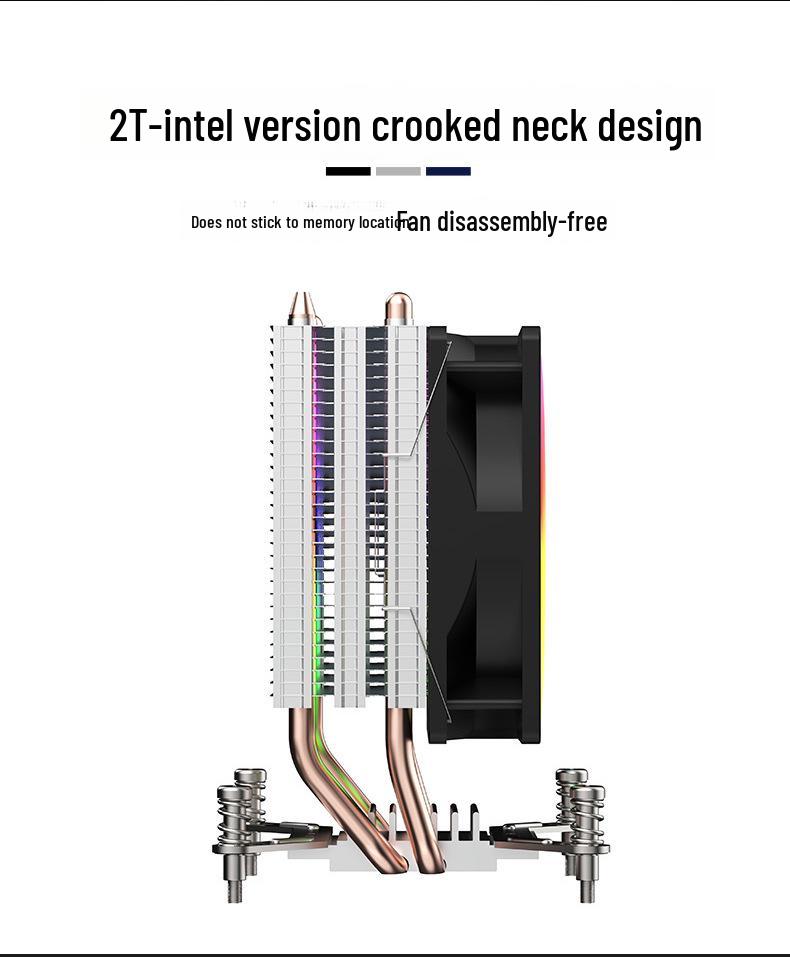 Nine-tailed Fox 2T CPU Cooler: Dual Copper Tube Fan for Desktop (1150/1151/1700/2011AMD)