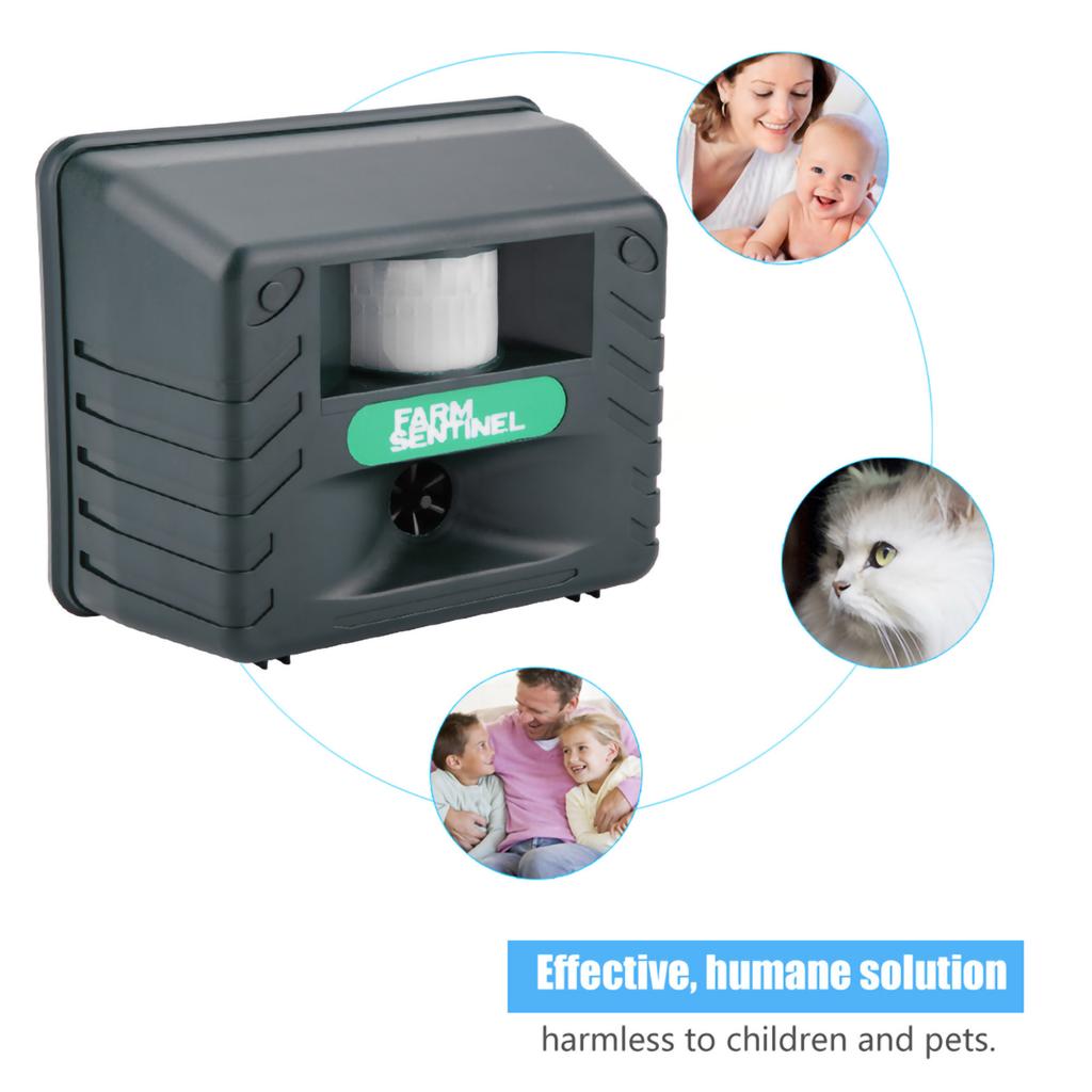 Ultraschall 4 Alarmtöne Elektronisches Schädlingsbekämpfungsmittel für Vögel Wildtiere im Freien