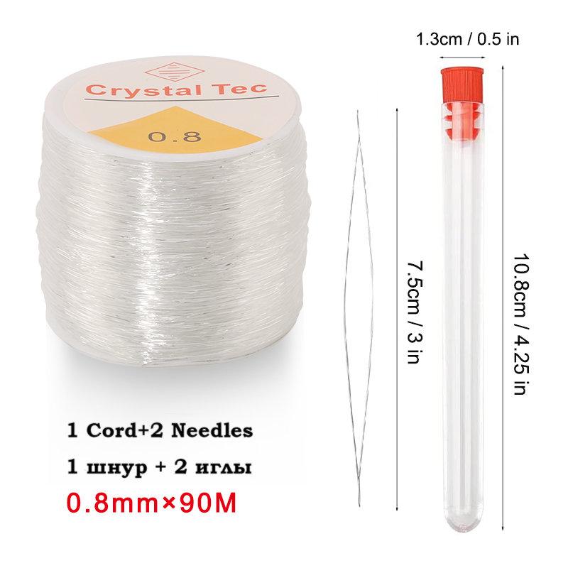 0.5-1.0mm Elastic Cord Beading Thread Stretch String Fibre Crafting Line for Jewelry Making DIY Seed Beads Pony Beads Bracelets