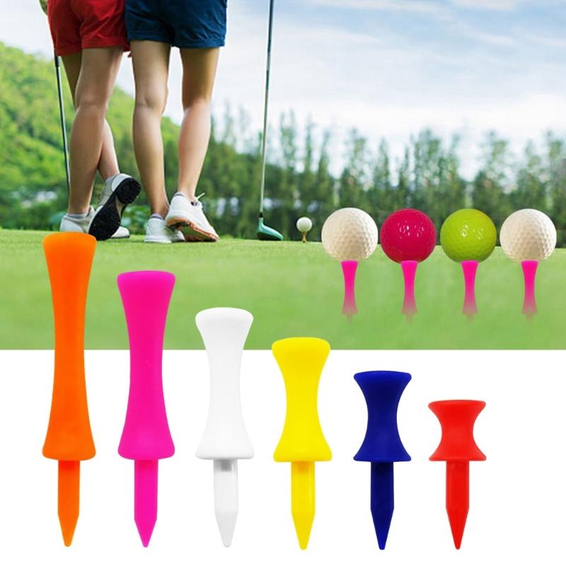 50Pcs/lot Golf-Tees Plastic Step Down Unbreakable 70/57/51/45/38/32mm Colorful