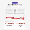 1PC 3 1-channel Charging Cables, Retractable USB Charging 2.4A Fast Charging, Portable Charging Cable (micro Type-C Interface)