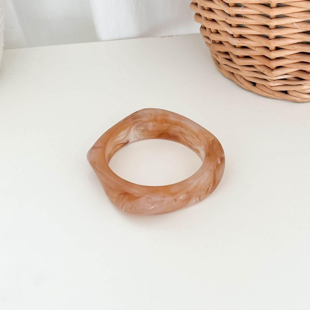 Europe American Style Irregular Wide Bracelet Bohemian Retro  Hand Ring Acrylic Bangle  Gift