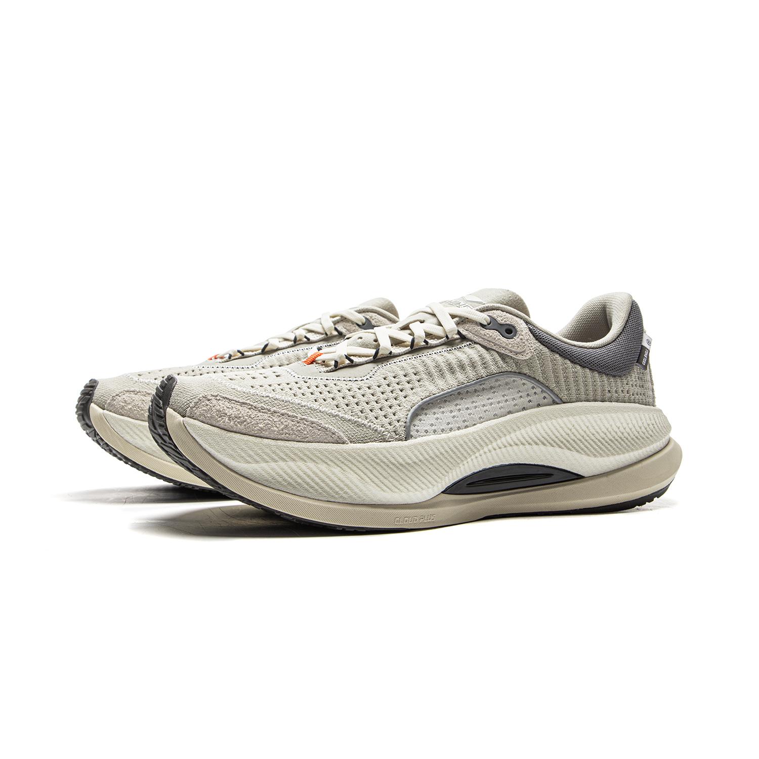 

New LiNing Cushioning Reflective Rebound Low Top Casual Running Shoes Men s White Gray AZGV053-2 44