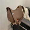 New Women's Retro Solid Color Fashion Handbags PU Leather Shoulder Underarm Bag Casual Women Hobos Handbags Trend