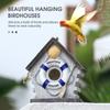 Hanging Bird House Decorative Cute Cage for Bird Outdoor Resin Bird House Hanging Nest Ornament