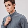 Shanshan Men's Fleece-Lined Brushed Cotton Long-Sleeve Shirt