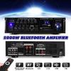 4ohm Bluetooth Stereo Karaoke Amplifier 2000W Support 2 MIC Input FM RC 110-230V