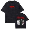 Rock Band Morat Asuntos Pendientes 2025 Vintage Washed T Shirt Women's Clothing Harajuku Gothic T-shirts Women's Hip Hop Cotton T-shirt