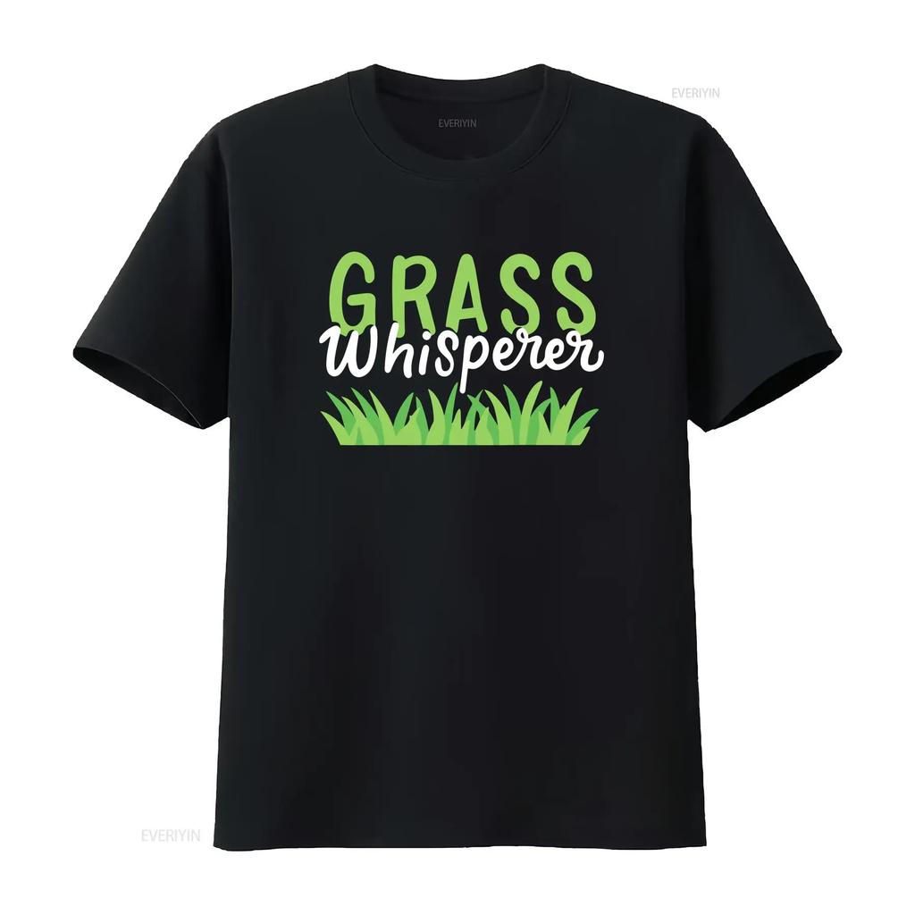 Lawn Mowing T Shirt Care Mower Grass Whisperer Vintage Washed Slightly Versatile Fashion Designer Clothes Stretched Soft