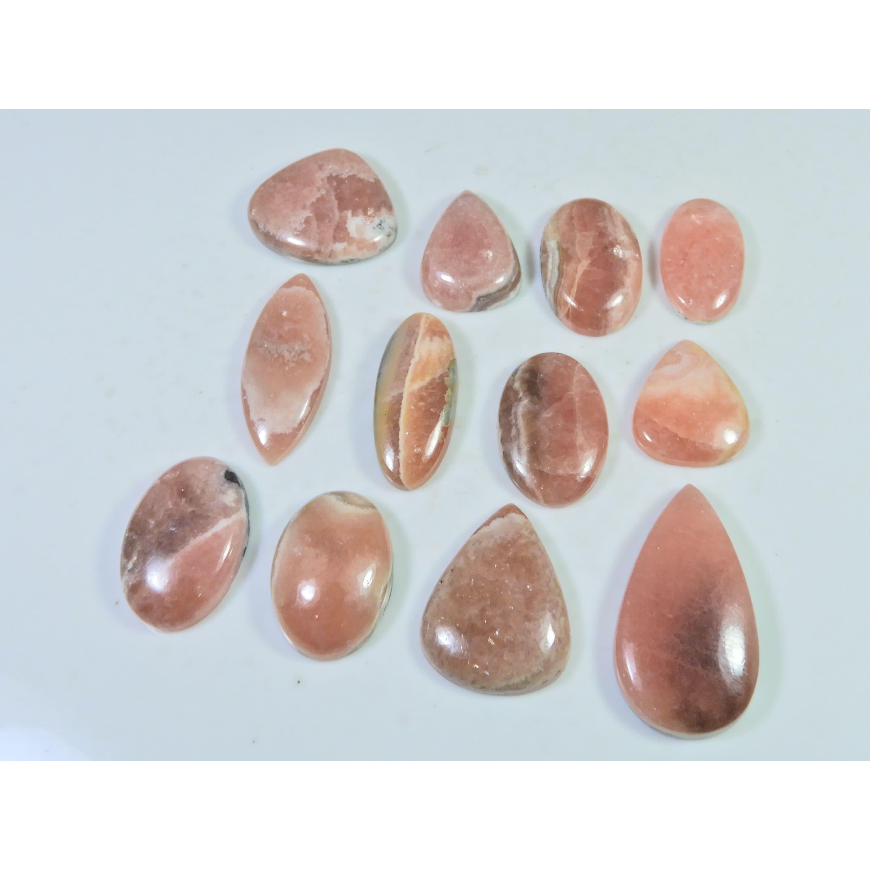 19-31 ММ 275 Кт. Натуральный Родохрозит Микс Кабошон Свободный Драгоценный Камень Лот 13 Шт. C-876