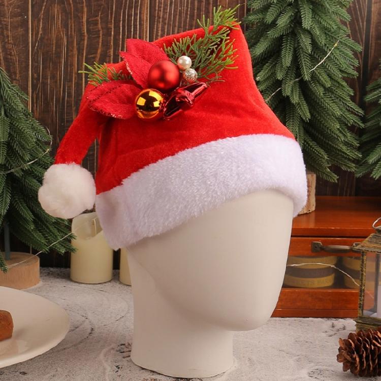 Santa Hat,Christmas Hats with Bows Xmases Holiday Hat Unisex Adults Christmas New Year Festive Holiday Party Supplies