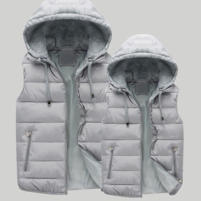 Herren Herbst Winter Warme Weste mit Kapuze Reißverschluss Wasserdicht Kälteschutz Ärmellos