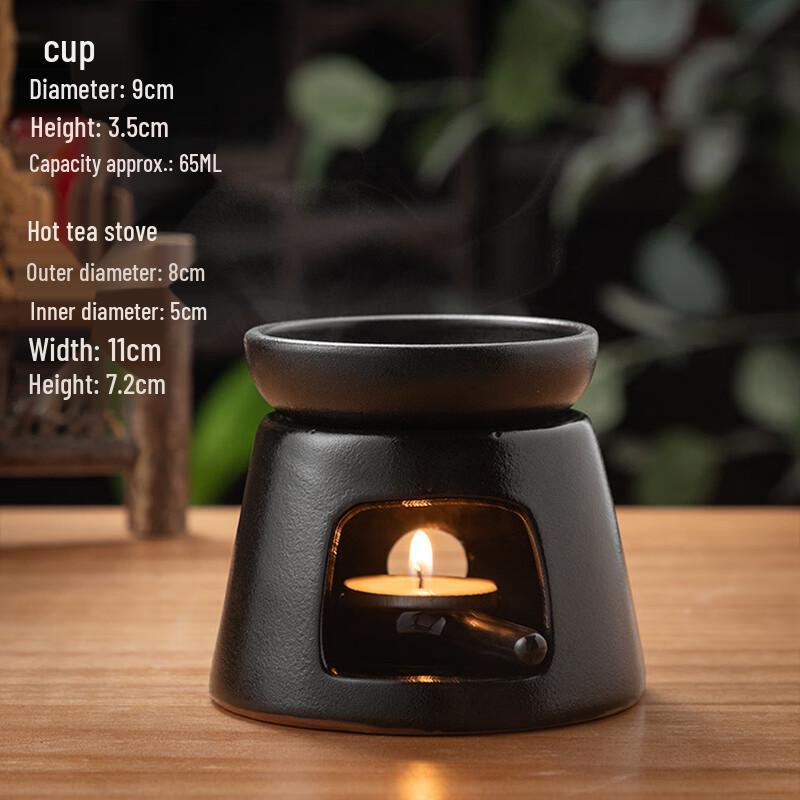 Coarse Pottery Candle Tea Warmer Set