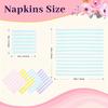 Stripe Napkins Cocktail Napkins with Scalloped Edges Dinner Napkins Disposable Thick Paper for Wedding Dinner Birthday Party