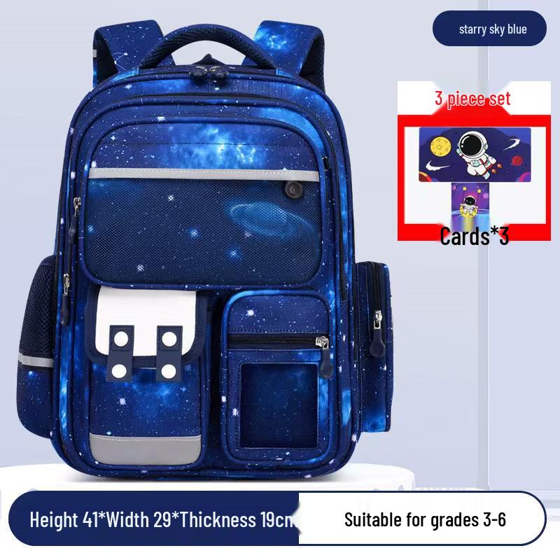 Fajny Plecak o Dużej Pojemności i Niskiej Wadze z Motywem Gwiaźdzystego Nieba dla Dzieci