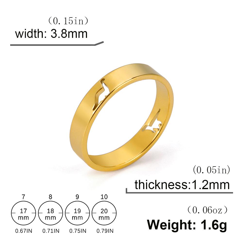 Hollow Dinosaur Ring Stainless Steel Gold Tyrannosaurus Brachiosaurus Finger Rings Couple Jewelry for Women Men