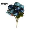 Home Decor Silk Flowers 7 Heads Artificial Peony Flowers, Vintage Fake Flower Arrangements Wedding High-end Floral Arrangement Bouquets Decorations,