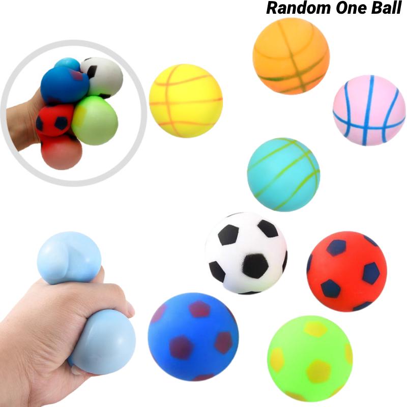 Color 1ps Random Football Basketball Mochi Squishy Toy Balls Game Stress Relief